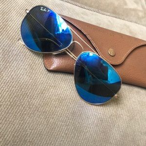 Polarized blue mirror ray bans